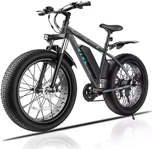 Vivi F26F Electric Bike 500W 26" x 4.0 Fat Tire Electric Bike with 48V 13Ah Removable Battery, 7 Speed, 25MPH, Cruise Control, Up to 50 Miles for Commuting, Beach, Snow