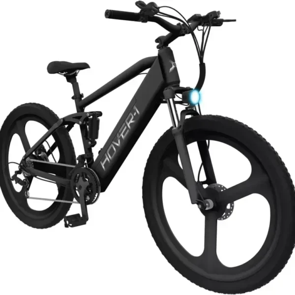 Great Hover-1 Instinct Electric Bike with 350W Motor, 15 mph Max Speed, 26” Tires, and 40 Miles of Range E-Bike, Black, Medium  Sports & Outdoors