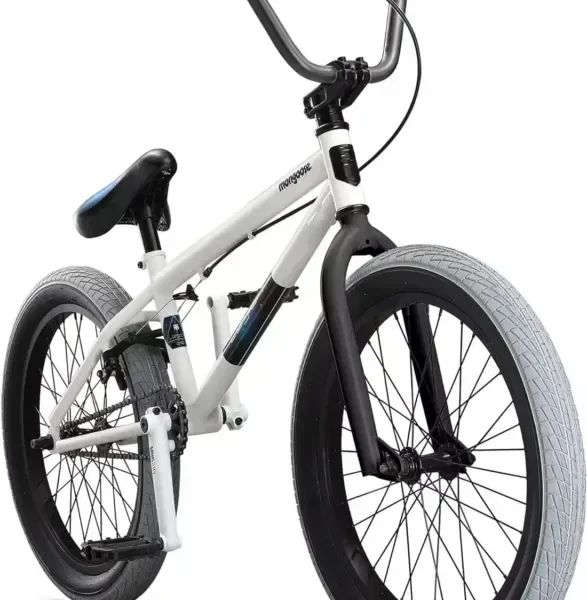 Fantastic Mongoose Legion L40 Kids Freestyle BMX Bike, Intermediate Rider, Boys and Girls Bikes, Hi-Ten Steel Frame, 20-Inch Wheels, White  Sports & Outdoors