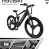 Great Hover-1 Instinct Electric Bike with 350W Motor, 15 mph Max Speed, 26” Tires, and 40 Miles of Range E-Bike, Black, Medium  Sports & Outdoors